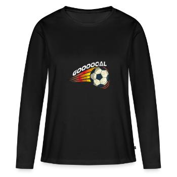 Striker football club team team gift - Women's Premium Organic Long Sleeve Shirt - black - Front - Julia (174cm)