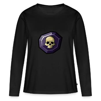Element: Dunkel - Frauen Premium Bio Langarmshirt - Schwarz - Vorne - Julia (174cm)
