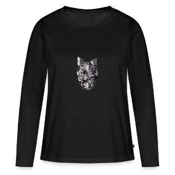 Fuchs Mit Schwarz Weiss Schattiernung - Women's Premium Organic Long Sleeve Shirt - black - Front - Julia (174cm)