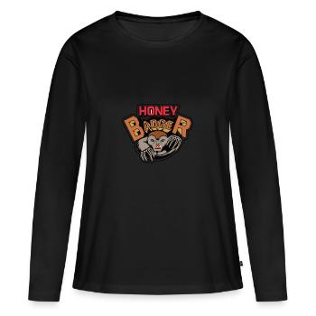 Blaireau de miel, blaireau de miel - T-shirt manches longues Premium bio Femme - noir - Devant - Julia (174cm)