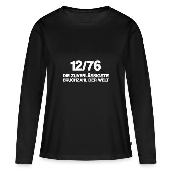 12/76 fusil de chasse fusil de chasse - T-shirt manches longues Premium bio Femme - noir - Devant - Julia (174cm)