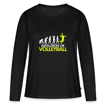 Evolution - Frauen Premium Bio Langarmshirt - Schwarz - Vorne - Julia (174cm)