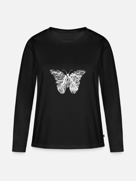 Gothic, EBM, Industrial - Frauen Premium Bio Langarmshirt - Schwarz