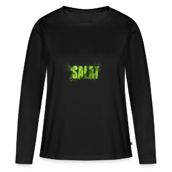 salade - T-shirt manches longues Premium bio Femme - noir - Devant - Julia (174cm)