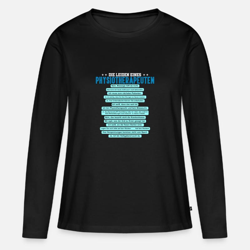 Die Leiden eines Physiotherapeuten - Frauen Premium Bio Langarmshirt - Schwarz