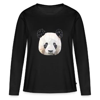 panda - T-shirt manches longues Premium bio Femme - noir - Devant - Julia (174cm)