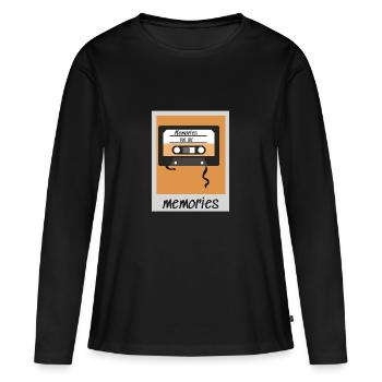 Retro Soforbildkamera Cassette memories analog - Women's Premium Organic Long Sleeve Shirt - black - Front - Julia (174cm)