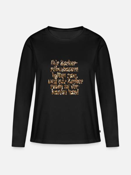 Un lema para los agricultores que cultivan remolacha azucarera - Premium økologisk langærmet T-shirt til kvinder - sort