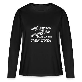 Festival - Frauen Premium Bio Langarmshirt - Schwarz - Vorne - Julia (174cm)