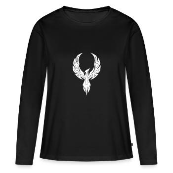 Phoenix - Frauen Premium Bio Langarmshirt - Schwarz - Vorne - Julia (174cm)