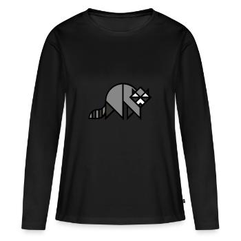 Animaux Animaux Animal Print Nature 33 - T-shirt manches longues Premium bio Femme - noir - Devant - Julia (174cm)