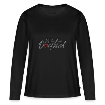 Dorfkind - Frauen Premium Bio Langarmshirt - Schwarz - Vorne - Julia (174cm)