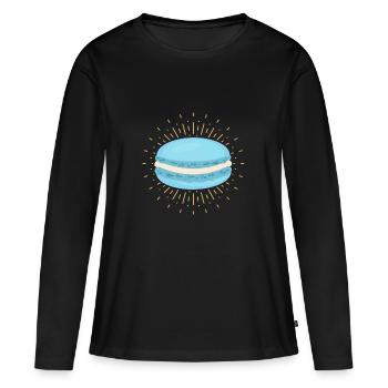 macaroons - Women's Premium Organic Long Sleeve Shirt - black - Front - Julia (174cm)