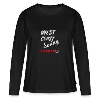 West Coast Swing Leader Follower Workshop Geschenk - Frauen Premium Bio Langarmshirt - Schwarz - Vorne - Julia (174cm)