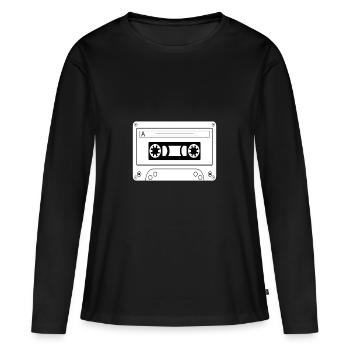TAPE MC weiss - Frauen Premium Bio Langarmshirt - Schwarz - Vorne - Julia (174cm)