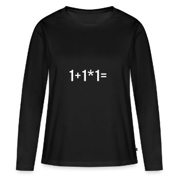 Schueler Studenten Mathe Arbeit Rechnung - Frauen Premium Bio Langarmshirt - Schwarz - Vorne - Julia (174cm)