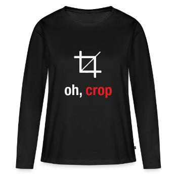 Fotograf - Frauen Premium Bio Langarmshirt - Schwarz - Vorne - Julia (174cm)