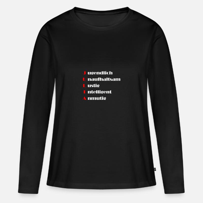 Julia Name Bedeutung - Frauen Premium Bio Langarmshirt - Schwarz