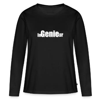 inGENIEur Ingenieur - Frauen Premium Bio Langarmshirt - Schwarz - Vorne - Julia (174cm)