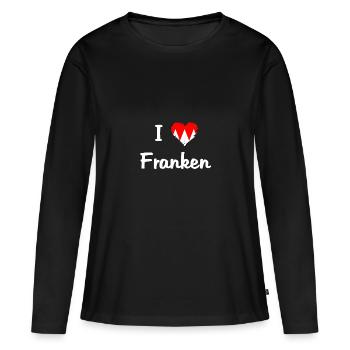 J'aime la Franconie. - T-shirt manches longues Premium bio Femme - noir - Devant - Julia (174cm)