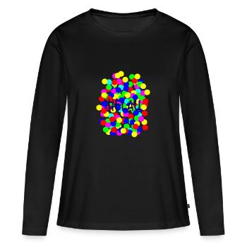 Confettis Helau - T-shirt manches longues Premium bio Femme - noir - Devant - Julia (174cm)