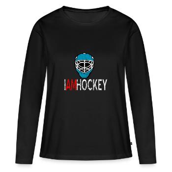 Eishockey - Frauen Premium Bio Langarmshirt - Schwarz - Vorne - Julia (174cm)