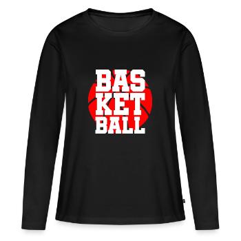Basket-ball Slam Dunk Rebound cadeau - T-shirt manches longues Premium bio Femme - noir - Devant - Julia (174cm)