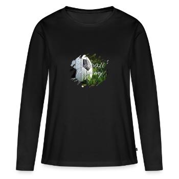 Fußball Mama - Frauen Premium Bio Langarmshirt - Schwarz - Vorne - Julia (174cm)