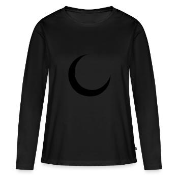 crescent - Women's Premium Organic Long Sleeve Shirt - black - Front - Julia (174cm)