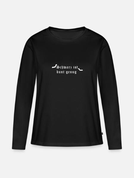 Schwarz ist bunt genug - Frauen Premium Bio Langarmshirt - Schwarz
