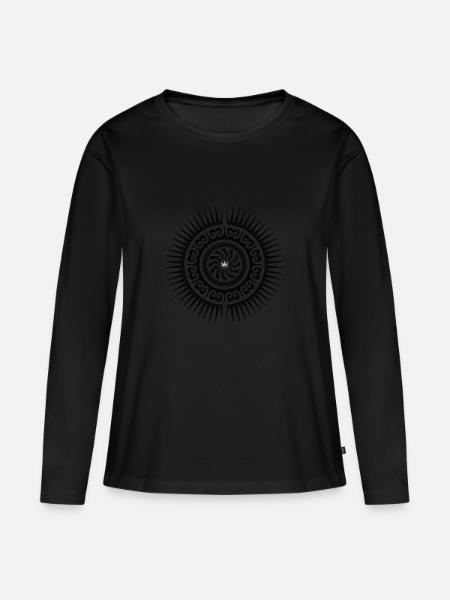 HASH MAORI - Frauen Premium Bio Langarmshirt - Schwarz