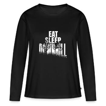 Downhill Gift Downhiller chemise - T-shirt manches longues Premium bio Femme - noir - Devant - Julia (174cm)