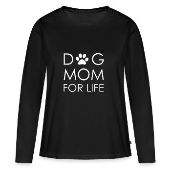 Maman de chien, chien, amant de chien, propriétaire de chien, - T-shirt manches longues Premium bio Femme - noir - Devant - Julia (174cm)