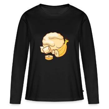 Bananes glace crème glacée crème glacée crème glacée crème glacée - T-shirt manches longues Premium bio Femme - noir - Devant - Julia (174cm)