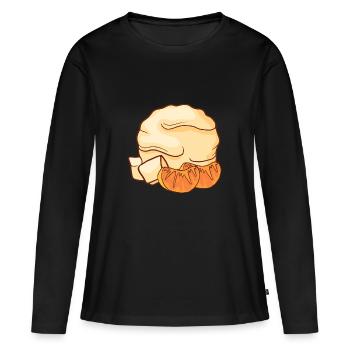 Crème glacée mandarine crème glacée crème glacée crème glacée crème glacée - T-shirt manches longues Premium bio Femme - noir - Devant - Julia (174cm)