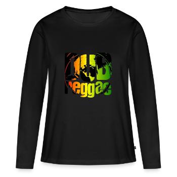 Dub reggae - T-shirt manches longues Premium bio Femme - noir - Devant - Julia (174cm)