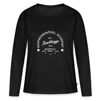 Innsbrucker Kaspressknödel Academy Design vintage - T-shirt manches longues Premium bio Femme - noir - Devant - Julia (174cm)