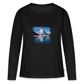 Cervin à Zermatt, Suisse - T-shirt manches longues Premium bio Femme - noir - Devant - Julia (174cm)