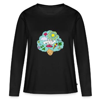 Der Sommer ist da! - Frauen Premium Bio Langarmshirt - Schwarz - Vorne - Julia (174cm)