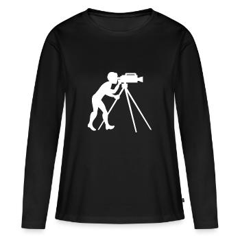 Caméraman film télévision - T-shirt manches longues Premium bio Femme - noir - Devant - Julia (174cm)