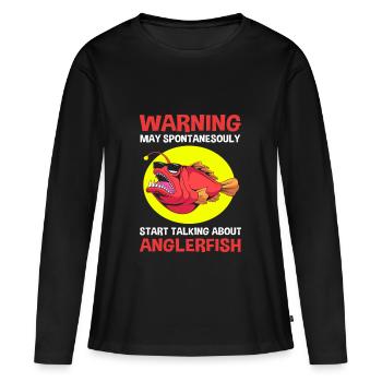 Frogfish - Women's Premium Organic Long Sleeve Shirt - black - Front - Julia (174cm)