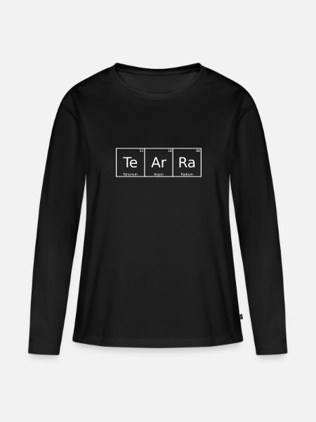 Tearra Naam Voornaam Chemie Periodiek Systeem Elementen - Vrouwen Premium Bio shirt met lange mouwen - zwart