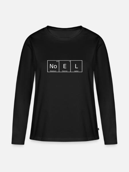 Noel Name Vorname Chemie Periodensystem Elemente - Frauen Premium Bio Langarmshirt - Schwarz