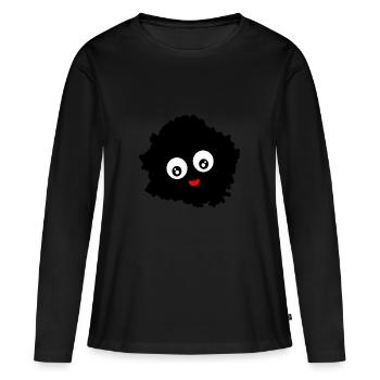 Peluche peluche Pompon peluche de laine - T-shirt manches longues Premium bio Femme - noir - Devant - Julia (174cm)