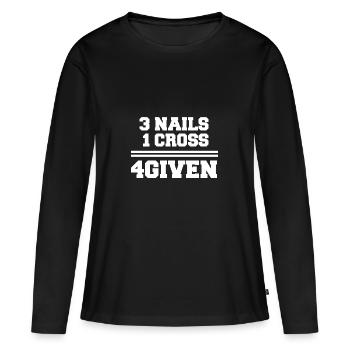 4given 1B - Frauen Premium Bio Langarmshirt - Schwarz - Vorne - Julia (174cm)