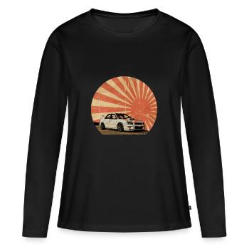 Blobeye Sun - Frauen Premium Bio Langarmshirt - Schwarz - Vorne - Julia (174cm)