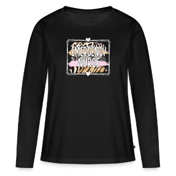 Nurse Emergency Room Emergency Nurse - Women's Premium Organic Long Sleeve Shirt - black - Front - Julia (174cm)