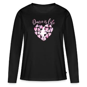 Cadeau de danseuse de ballet ballerine danseuse de ballet - T-shirt manches longues Premium bio Femme - noir - Devant - Julia (174cm)