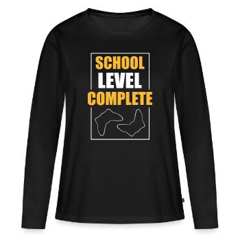 Diplômes d’études secondaires - T-shirt manches longues Premium bio Femme - noir - Devant - Julia (174cm)