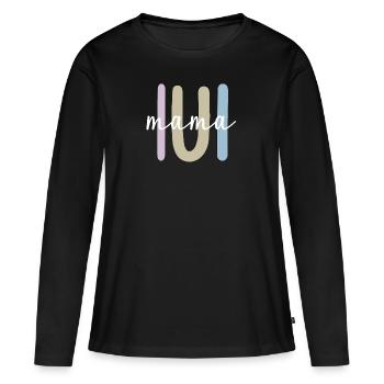 IUI Mama Intrauterine Insemination Schwangerschaft - Frauen Premium Bio Langarmshirt - Schwarz - Vorne - Julia (174cm)